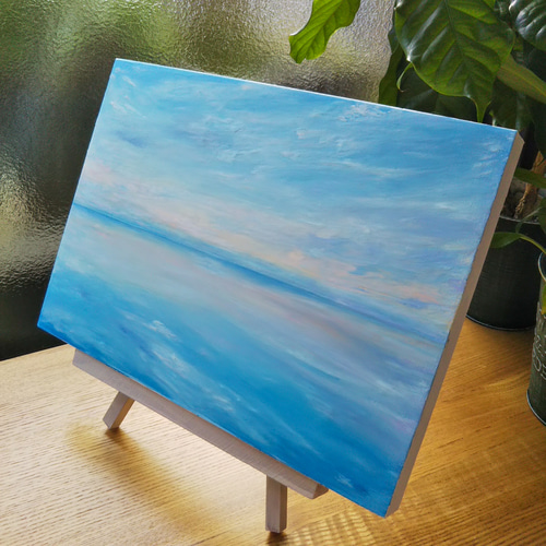オイルパステル原画 水平線ににじむ 絵画 Hidamari art 通販 オイルパステル原画 水平線ににじむ 絵画 Hidamari art 通販