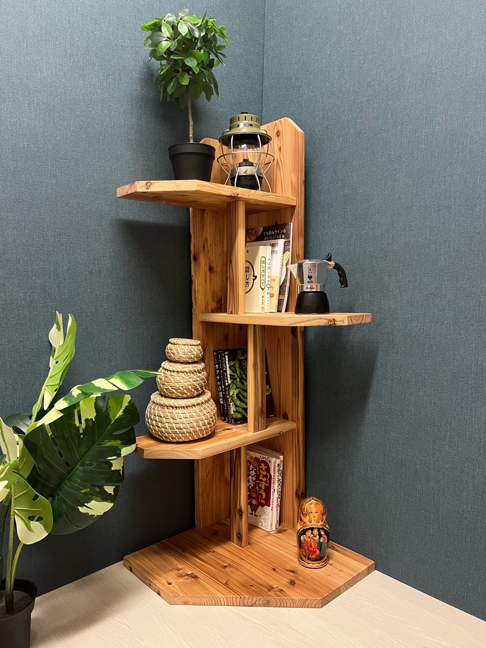 【送料無料】コーナーラック ツリー マガジンラック 小物置き 杉 22,152円