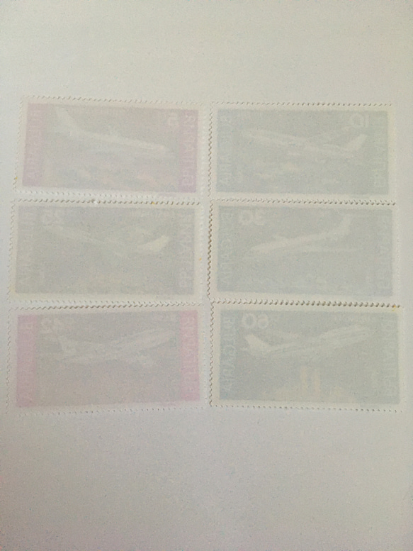 ブルガリア  旅客機の切手6枚セット 未使用 2枚目の画像