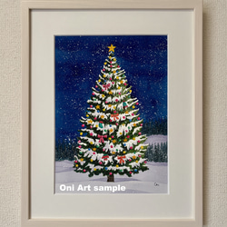 秋の小径」アクリル画 原画 額縁付 キャンバス SMサイズ 風景画