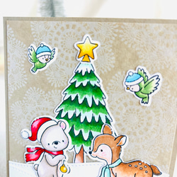 優しさあふれる❤︎動物たちのクリスマスカード 4枚目の画像