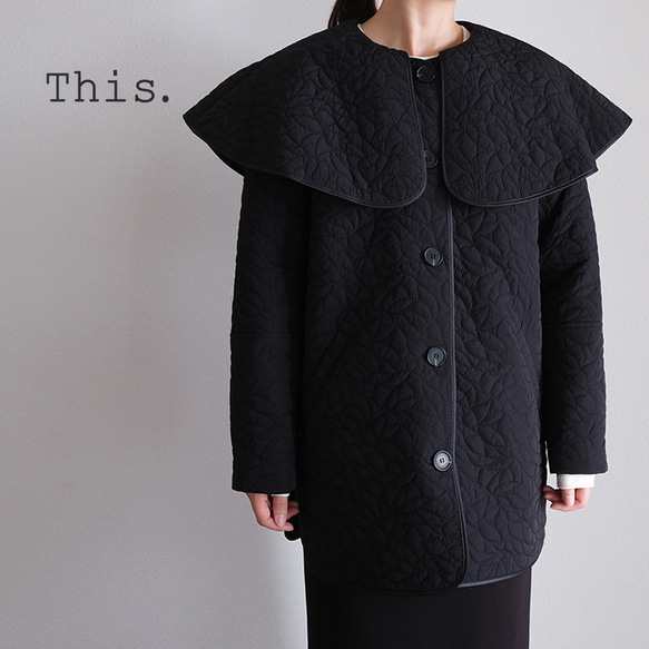 七五三 キルティング コート セレモニー 大人可愛い 長袖 黒