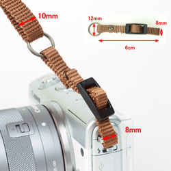 【同梱専用】カメラストラップのテープ　８ｍｍ用取付パーツ 3枚目の画像