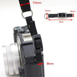 【同梱専用】カメラストラップのテープ　８ｍｍ用取付パーツ 1枚目の画像
