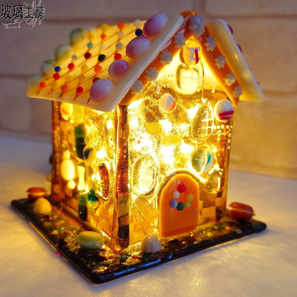 【再販】　お菓子の家　キャンドルハウス　ガラスハウス　ガラス　童話　インテリア