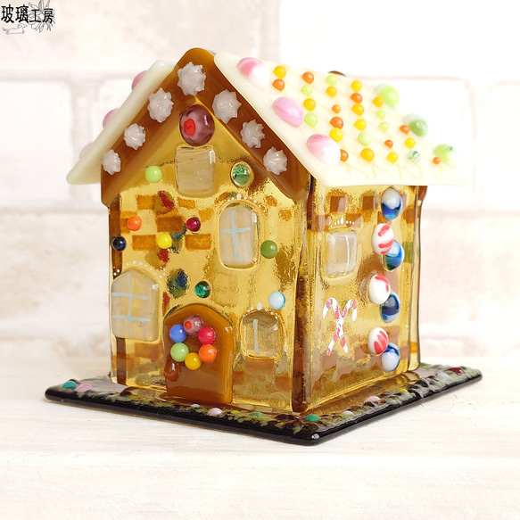 ガラスハウス　キャンドルハウス　お菓子の家　ガラス　インテリア　童話 1枚目の画像
