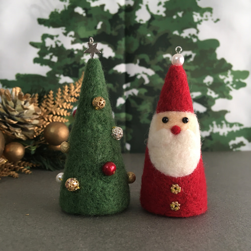 超早割クリスマス2025】羊毛のクリスマスオブジェ/オーナメント