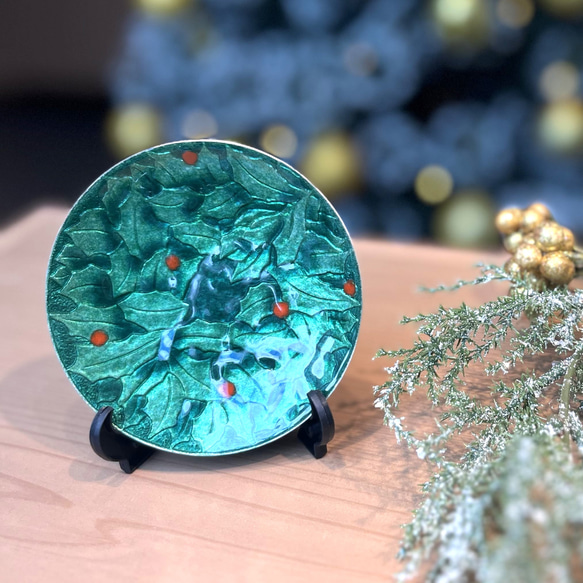 七宝焼 飾り皿 (花柄) 七宝焼 花柄 小皿 12枚セット 七宝焼 エマイユ