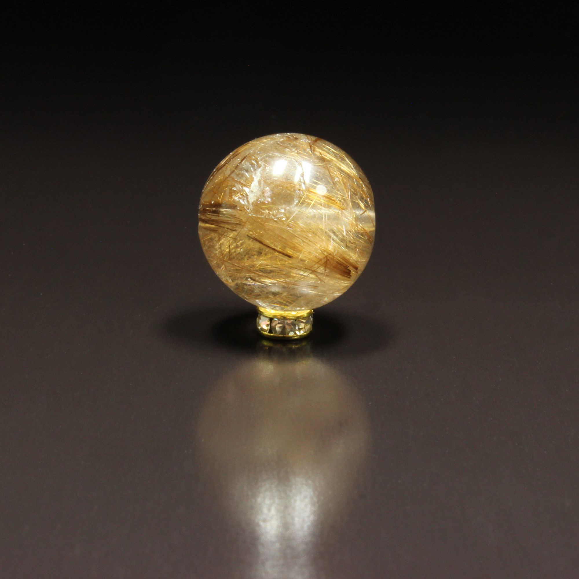 阿-⑯【タイチンルチル✖️水晶】約10㍉幅 17.5㌢