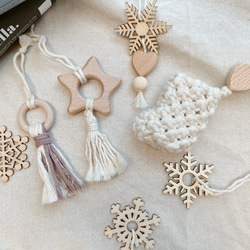 マクラメクリスマスタペストリー↟❅꙳ タペストリー・壁掛け MYCOT