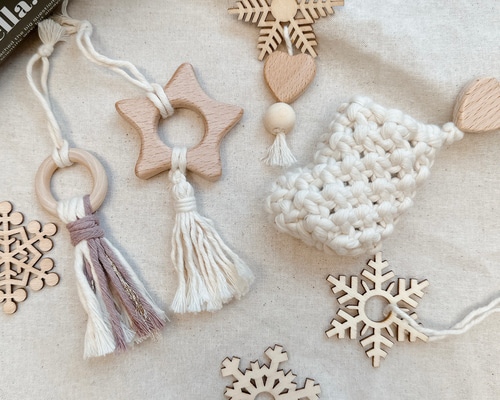 マクラメクリスマスオーナメント↟❅꙳ タペストリー・壁掛け MYCOT