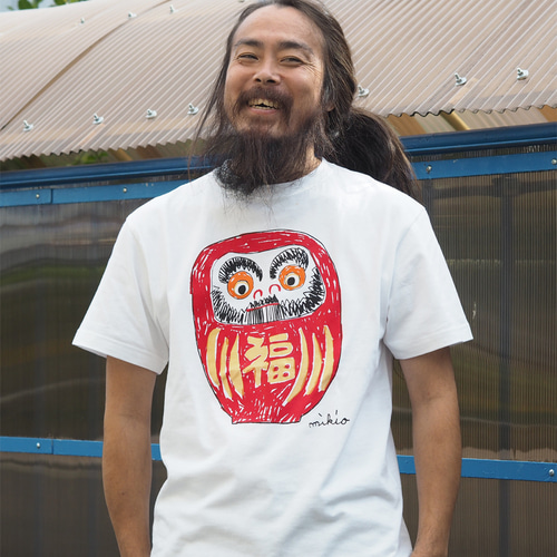 だるま 大人用Tシャツ Red S M L XL 2XL 3XL☆お正月 ☆新年 ☆年越し