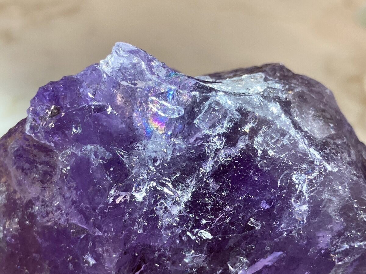レインボー✨　かち割り アメジスト　ラフストーン　原石