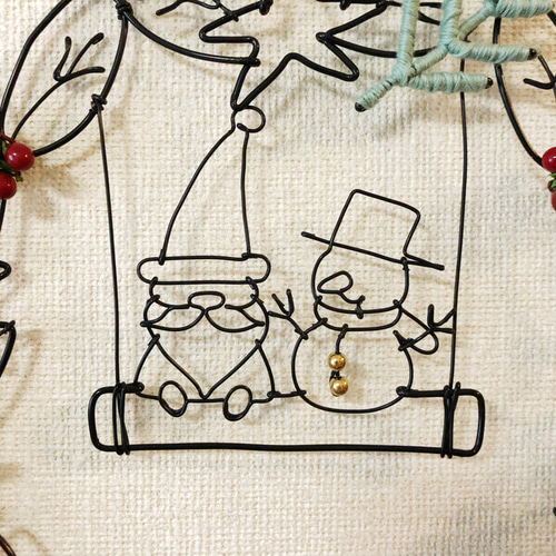 クリスマスリース》ワイヤーアート ワイヤークラフト クリスマス