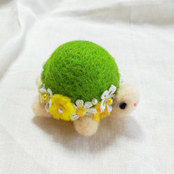 2024年干支のお正月飾り辰の鏡餅(緑)羊毛フェルト 羊毛フェルト