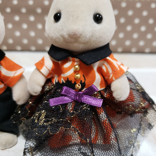 ハンドメイド シルバニアファミリーペア大人服 デートコーデ