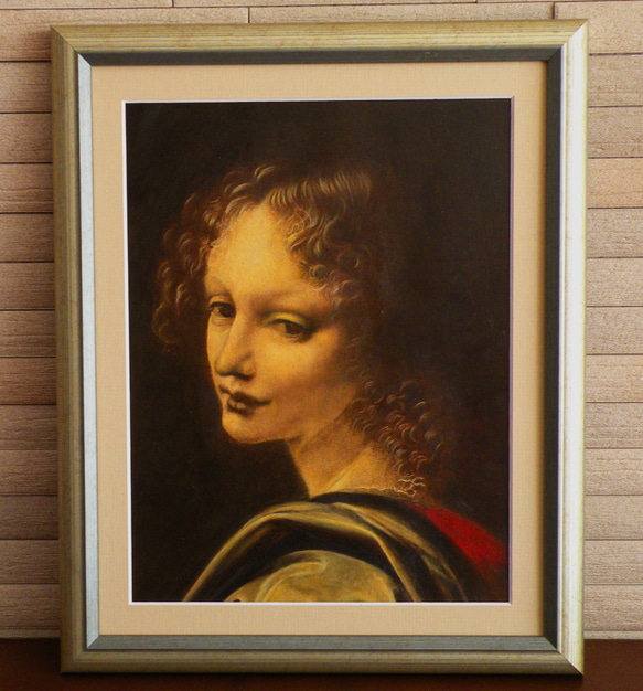 レオナルド・ダ・ヴィンチ「岩窟の聖母」（部分）アクリル絵の具による