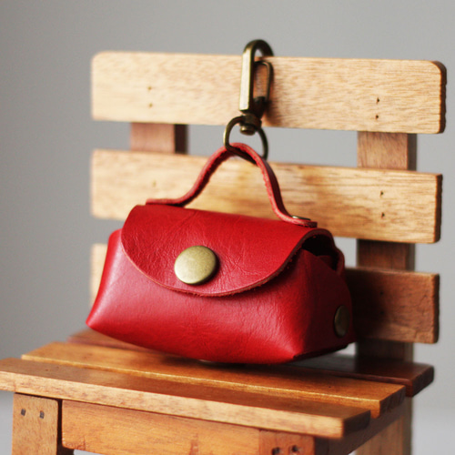 本革 ミニお散歩ポーチ 携帯ゴミ袋バッグ 犬 マナー袋 ロール