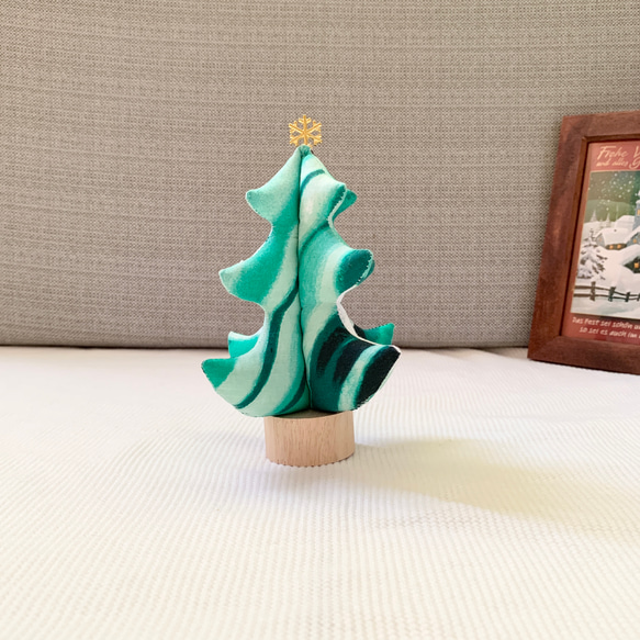 卓上 小さい ツリー / クリスマスツリー ハワイアン グリーン グラデーション 2枚目の画像