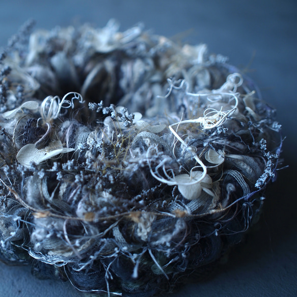 【一点物】tiny wreath_annabelle+moss_13cm 3枚目の画像