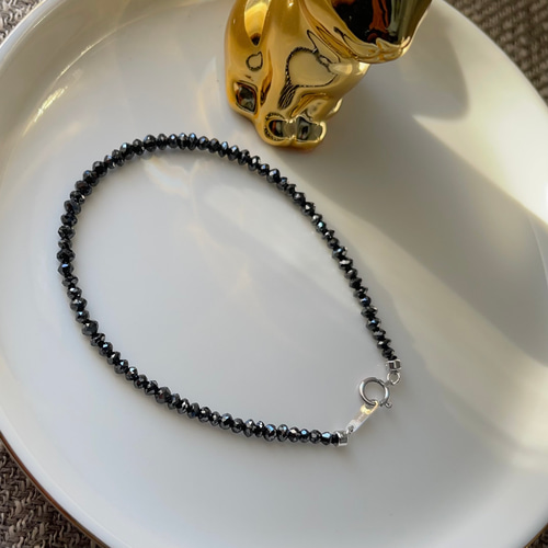 天然 ブラックダイヤモンド ブレスレット ※k18 No183 ブレスレット