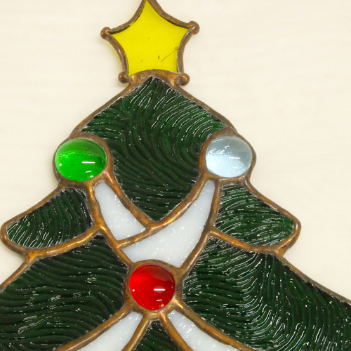 ステンドグラス☆クリスマスツリーの置物 その他インテリア雑貨