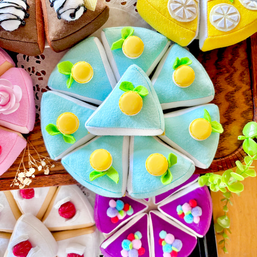 おままごと☆フェルトの三角ケーキ屋さん(トングなし) おもちゃ・人形