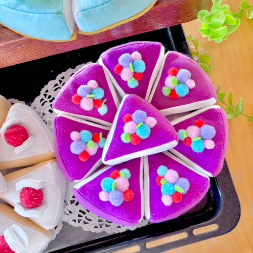 おままごと☆フェルトの三角ケーキ屋さん(トングなし) おもちゃ・人形