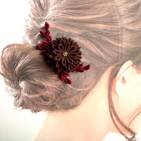 ✳︎チョコ&ラズベリー髪飾り✳︎ 6枚目の画像