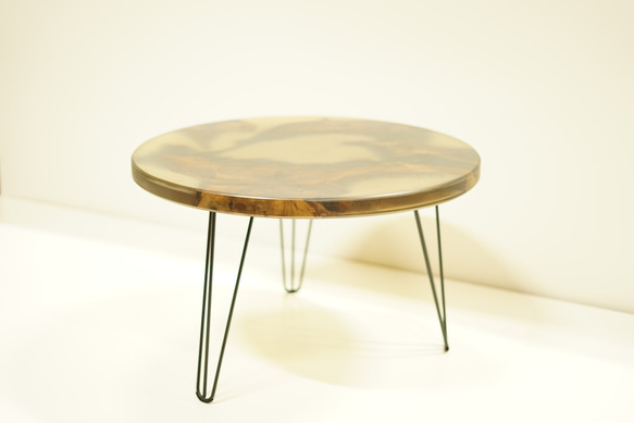 レジンテーブル コーヒーテーブル 神代欅 ローテーブル