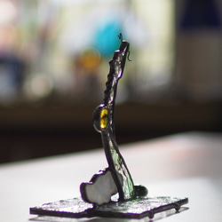 干支シリーズ「辰」ステンドグラス、龍、昇龍、宝珠、置物、ガラス 5枚目の画像