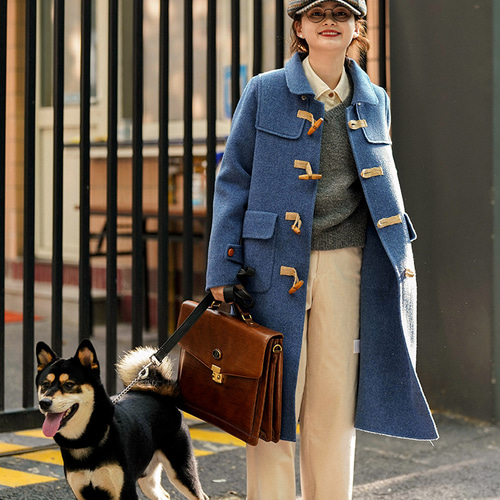 ウール100% ロングコート 厚手 暖かい 女性 大人 ゆったり ウール