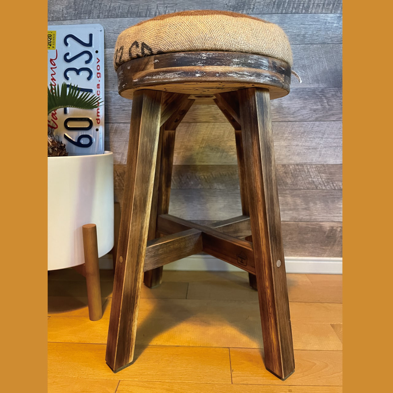 木製スツール 2脚セット 高さ52cm 丸椅子 stool 木製スツール2脚セット