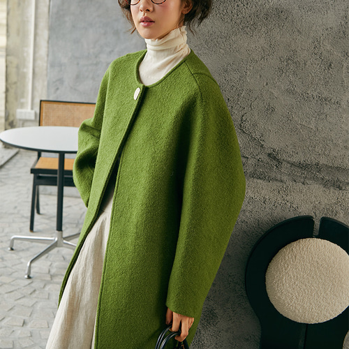 ウール85% ウールコート アウター 上品 レディース 秋冬 暖かい 重い