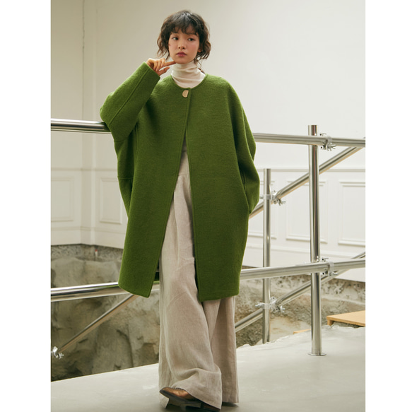 ウール85% ウールコート アウター 上品 レディース 秋冬 暖かい 重い