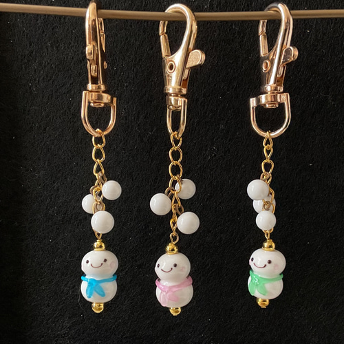 とんぼ玉 ゆきだるまキーホルダー その他アクセサリー Muito とんぼ玉 ゆきだるまキーホルダー その他アクセサリー Muito