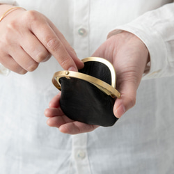 零皮夾&lt;Ezo 鹿皮革#黑色&gt; 第7張的照片