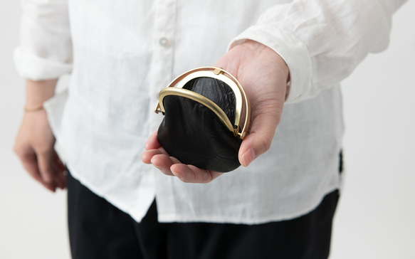 零皮夾&lt;Ezo 鹿皮革#黑色&gt; 第6張的照片