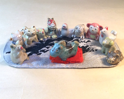 陶器の置き物 陶器のミニ12干支(子〜亥) その他置物 陶芸工房 陶楽