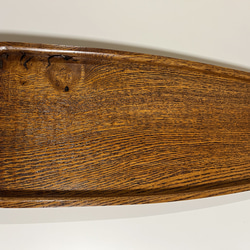 木目の美しいお盆 1枚板削り出し 天然木 木製トレー (ナラ) a 3枚目の画像