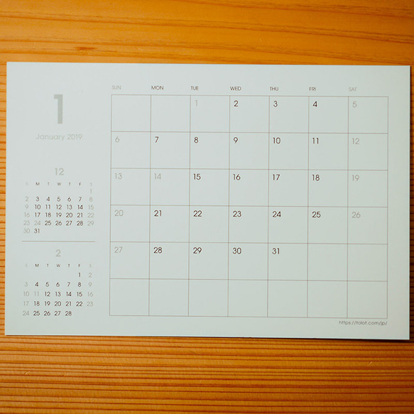 【新作】オリジナル風景花写真 卓上カレンダー2024F ポストカードサイズ 月曜始まりも可 3枚目の画像