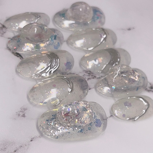 水晶⟡.·ジェルネイルチップ ネイルチップ（つけ爪） r nail 通販  