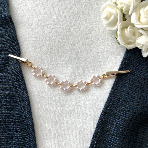 ♪❤️ 花サークルジルコニアパールマスクチェーンメガネチェーン