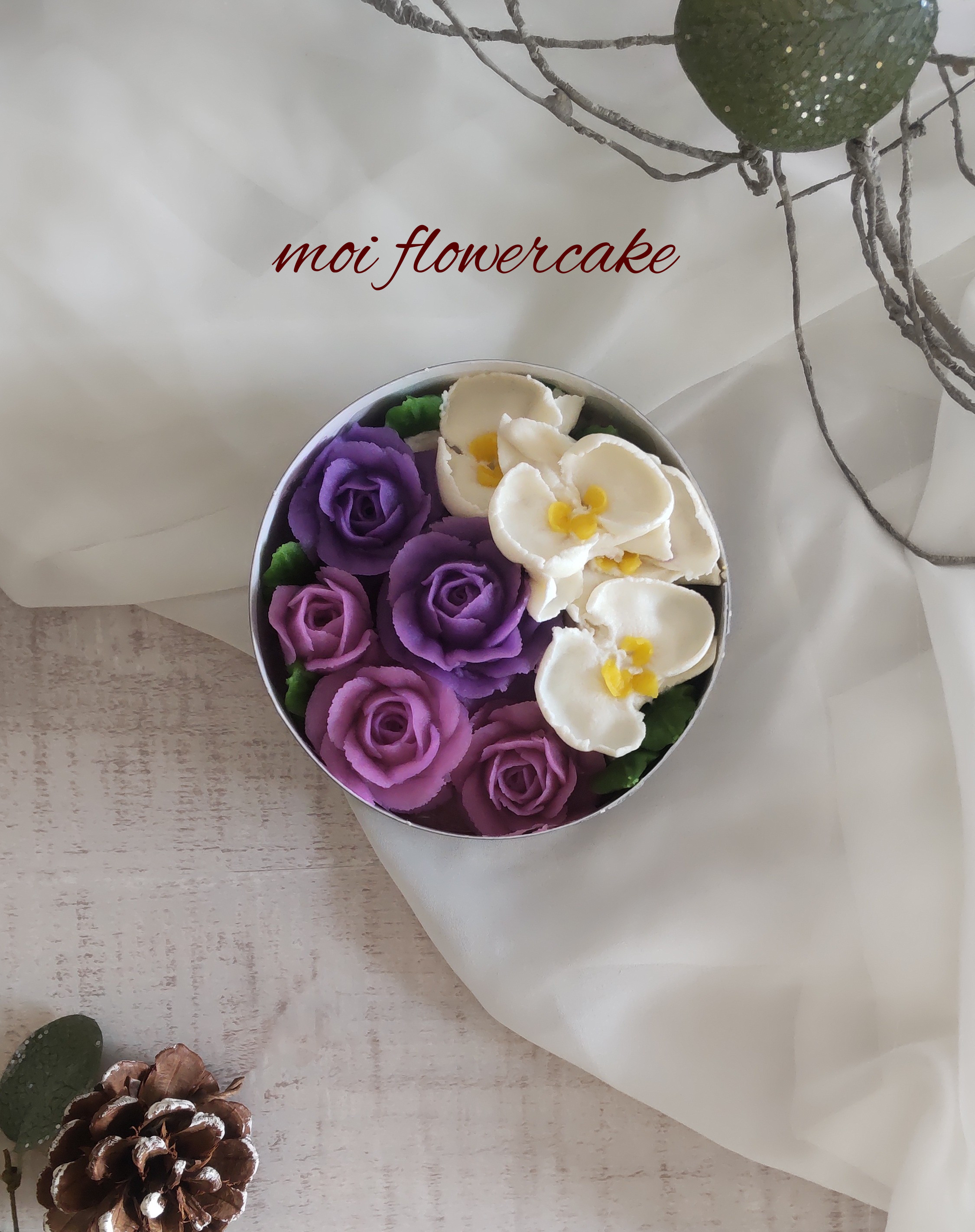 黒色 お召 ☆ しつけ糸 薔薇の花模様 K-5060