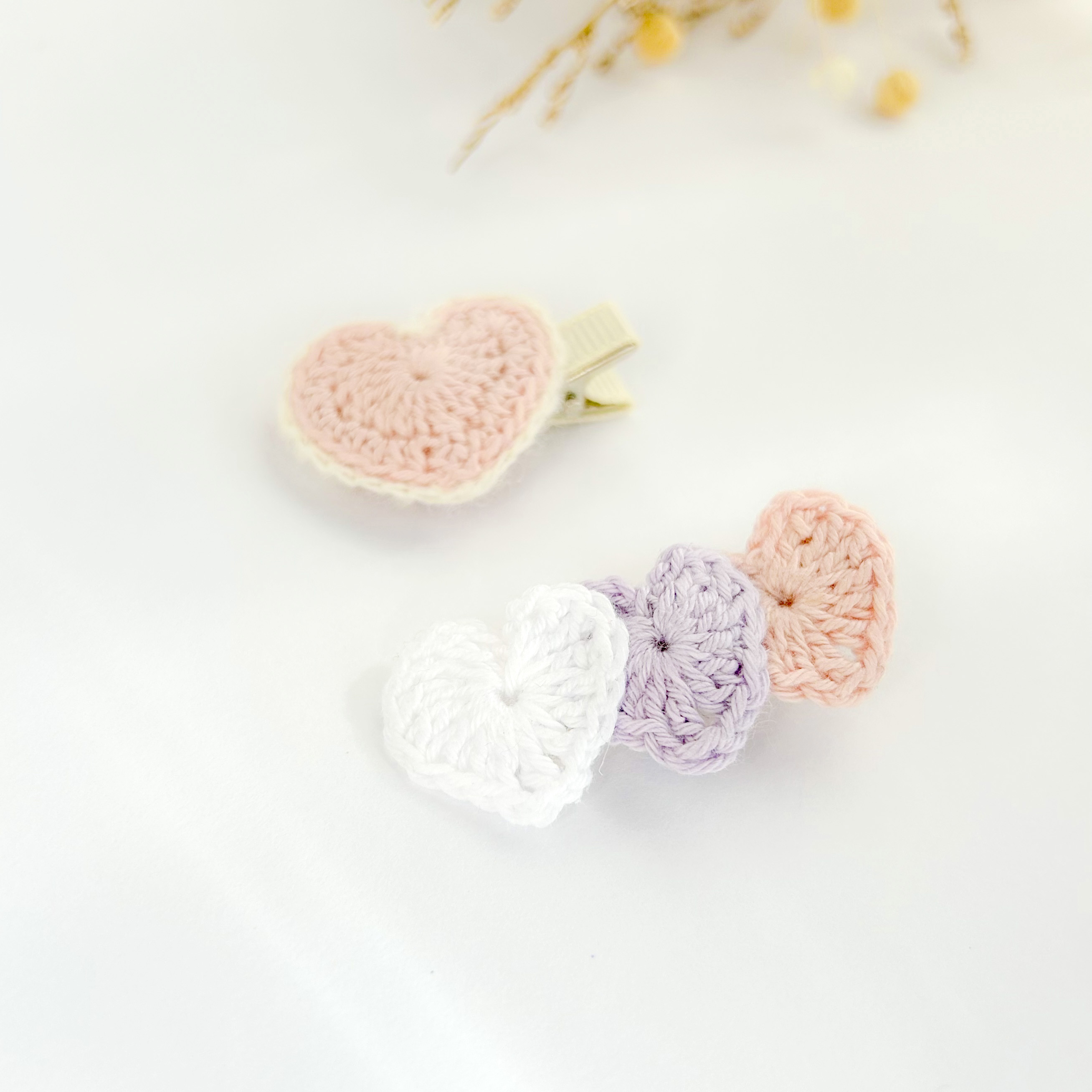 オーダーメイド♡デニムドットリボン♡ベビーヘアクリップ 赤ちゃん