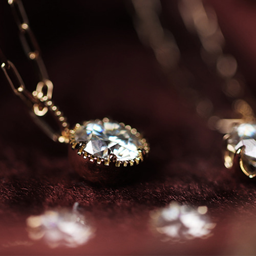 18金 18K モアサナイト 一粒 ネックレス ペンダントトップ 18金 18K モアサナイト 一粒 ネックレス ペンダントトップ