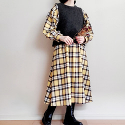 東炊きコットンビエラ・クラシック・ワンピース／カーマイン