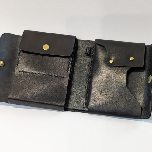 スマートキーも入るミニ財布「yama002」 レザー コンパクト