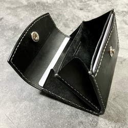 カード＆コインケース 本革 最小サイズ COIN CASE CARD CASE マヤ イタリアンレザー ／革小物／手縫い 8枚目の画像