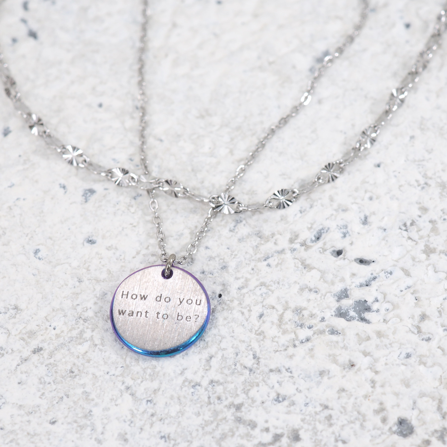 オーダー刻印 純チタン製コイン ネックレス